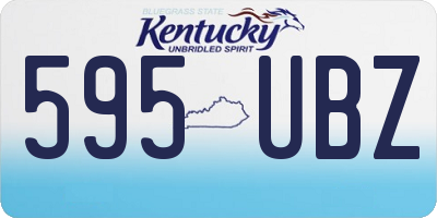 KY license plate 595UBZ