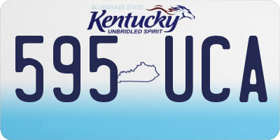 KY license plate 595UCA