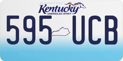 KY license plate 595UCB