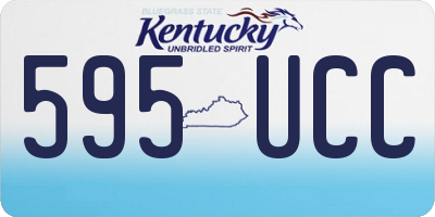KY license plate 595UCC