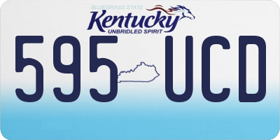 KY license plate 595UCD