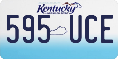 KY license plate 595UCE