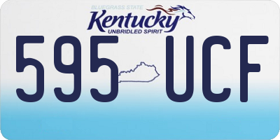 KY license plate 595UCF