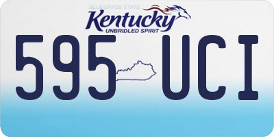 KY license plate 595UCI