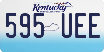 KY license plate 595UEE