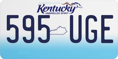 KY license plate 595UGE