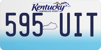 KY license plate 595UIT