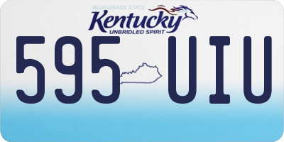 KY license plate 595UIU