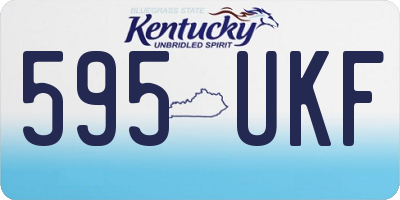 KY license plate 595UKF