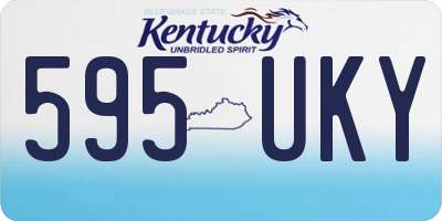KY license plate 595UKY