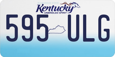 KY license plate 595ULG
