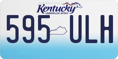 KY license plate 595ULH