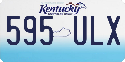 KY license plate 595ULX