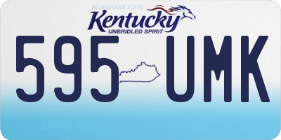 KY license plate 595UMK