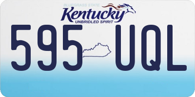KY license plate 595UQL