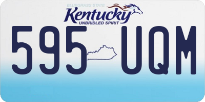 KY license plate 595UQM