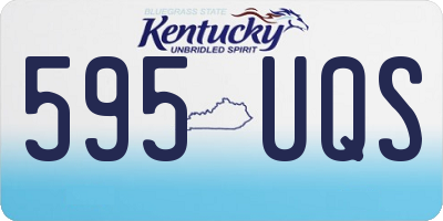KY license plate 595UQS