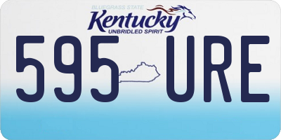 KY license plate 595URE