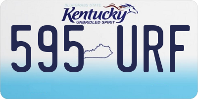 KY license plate 595URF