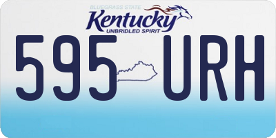 KY license plate 595URH
