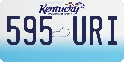 KY license plate 595URI