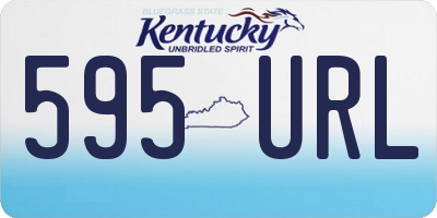 KY license plate 595URL