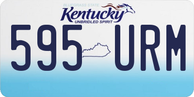 KY license plate 595URM