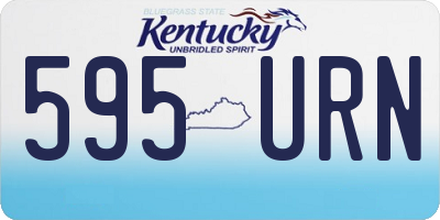 KY license plate 595URN