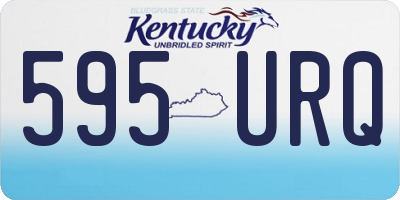 KY license plate 595URQ