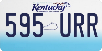 KY license plate 595URR