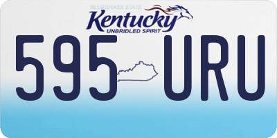 KY license plate 595URU