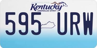 KY license plate 595URW