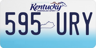 KY license plate 595URY