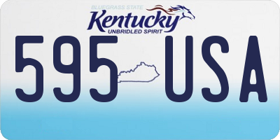 KY license plate 595USA