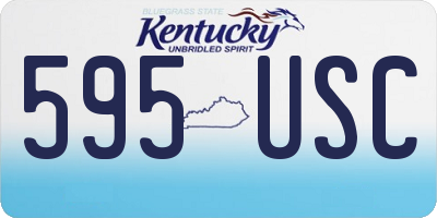 KY license plate 595USC