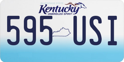 KY license plate 595USI