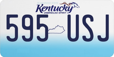 KY license plate 595USJ