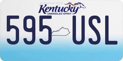 KY license plate 595USL