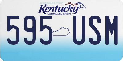KY license plate 595USM