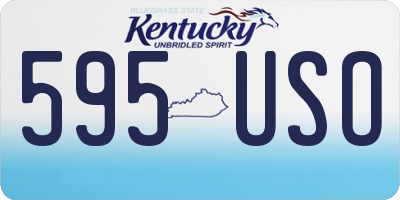 KY license plate 595USO