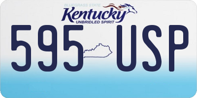 KY license plate 595USP