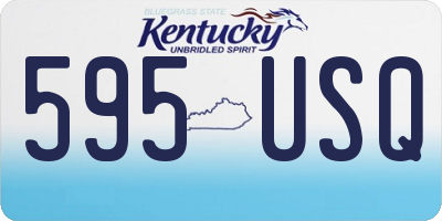 KY license plate 595USQ