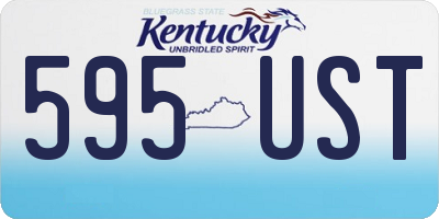 KY license plate 595UST
