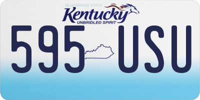 KY license plate 595USU