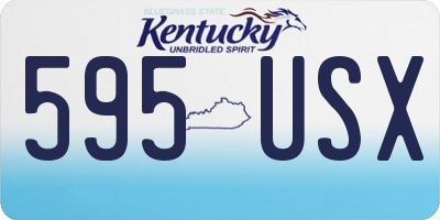 KY license plate 595USX