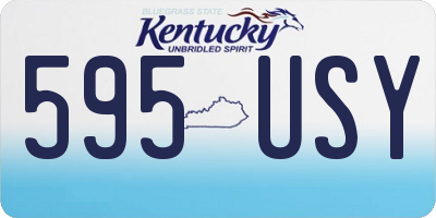 KY license plate 595USY