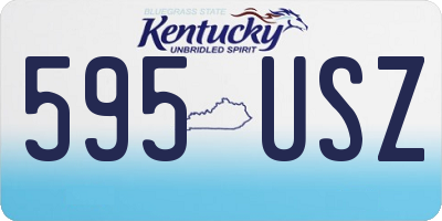 KY license plate 595USZ
