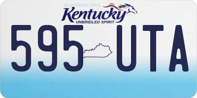 KY license plate 595UTA