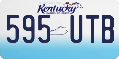 KY license plate 595UTB