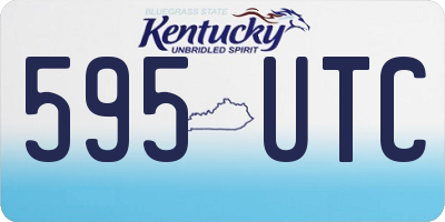 KY license plate 595UTC